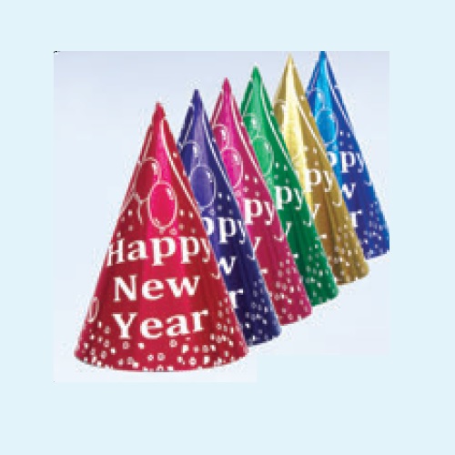 7″ Happy New Year Foil Party Hat