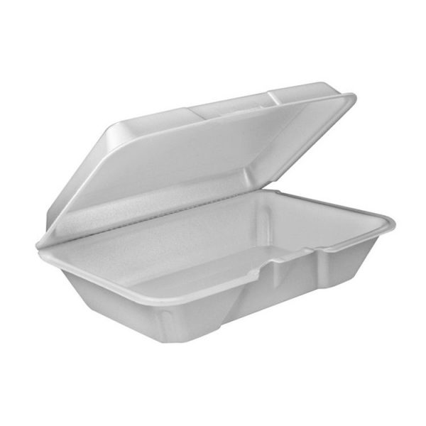 9.25″ x 6.4″ x 3″ Hinged Foam Take Out Containers