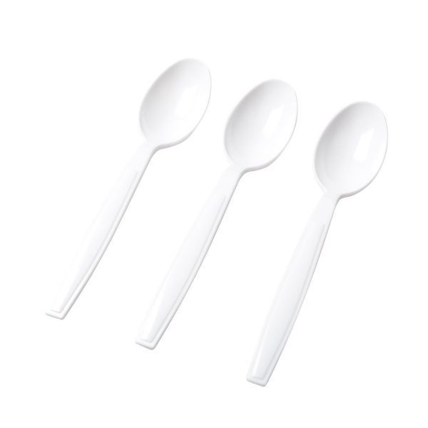 Extra Heavy Duty White Plastic Spoons 100/box