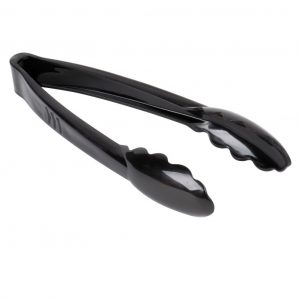 7.5″ Black Extra HD Polypropylene Plastic Tongs