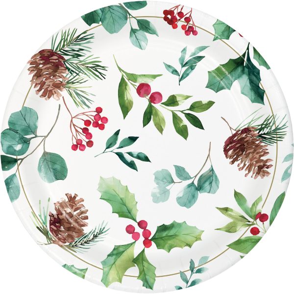 Chic Holiday 7″ Paper Plates 8/pkg