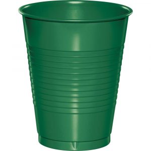 16 oz Emerald Green Plastic Cups 20/pkg