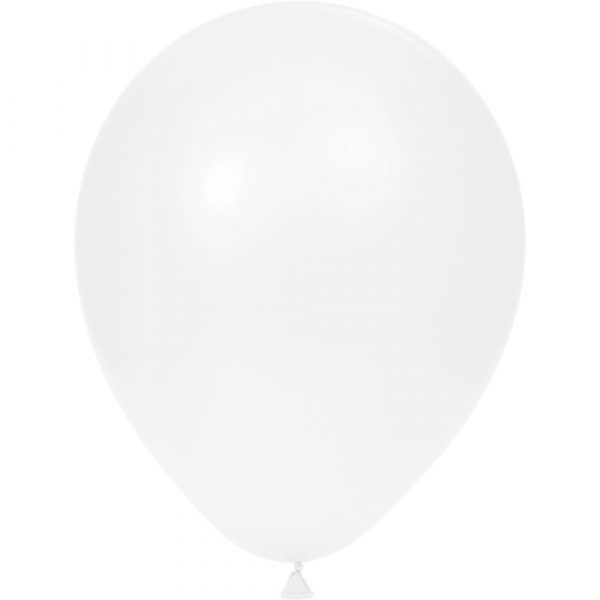 12″ White Latex Balloons 15/pkg