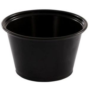 4 oz Black Plastic Portion Cups 50/pkg