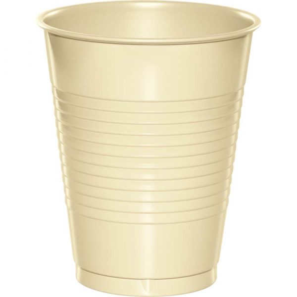 16 oz Ivory Plastic Cups 20/pkg