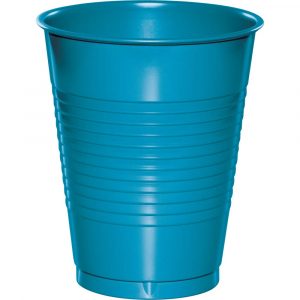 16 oz Turquoise Plastic Cups 20/pkg