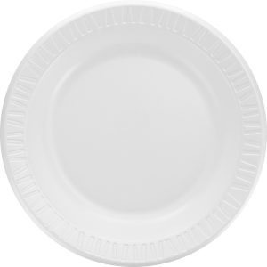 9″ White Foam Plates Non-Laminated 125/pkg