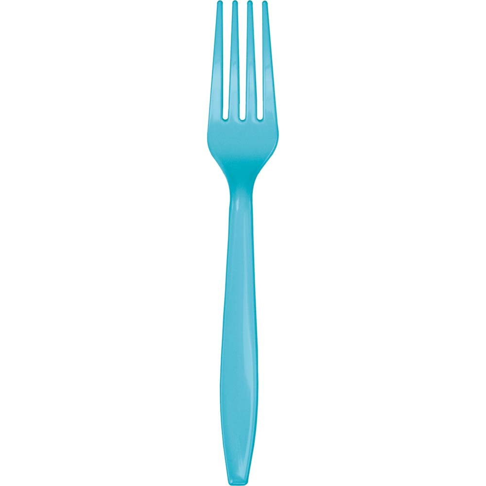 Bermuda Blue Heavy Duty Plastic Forks 24/pkg