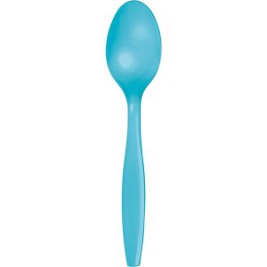 Bermuda Blue Heavy Duty Plastic Spoons 24/pkg