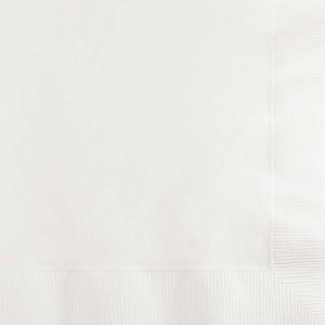 White Beverage Napkins 2-ply 50/pkg