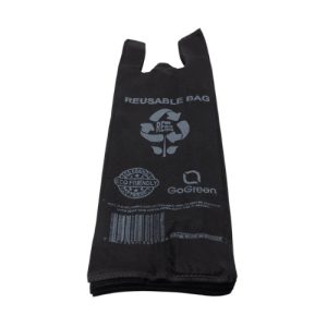 Single Bottle Black Non-Woven Reusable Bag 6x4x20