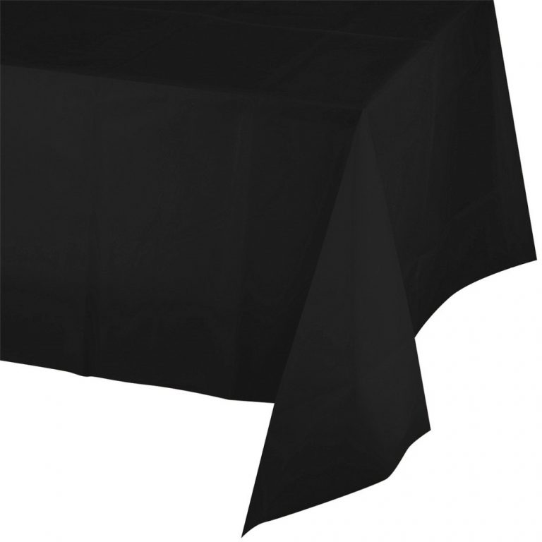 Schorin Company Black 54" x 108" Heavy Duty Plastic Table Cover