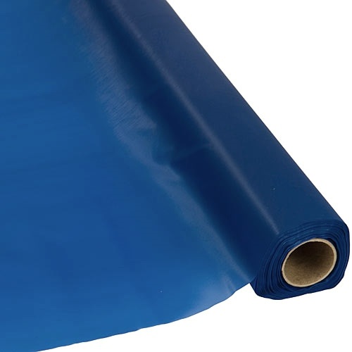 Schorin Company  Navy Blue Plastic Table Cover Roll 40 x 300