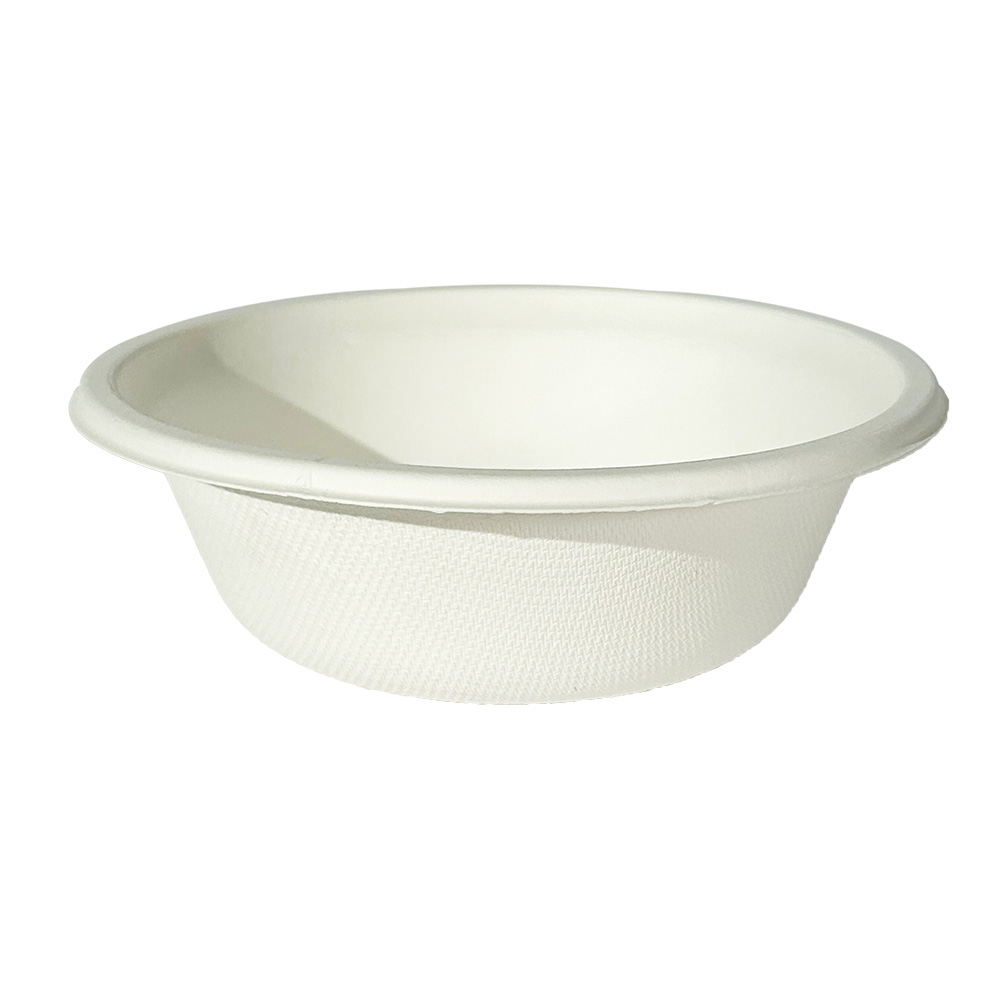 12 oz Wht Sugarcane Bagasse Bowls Narrow Base 50ct
