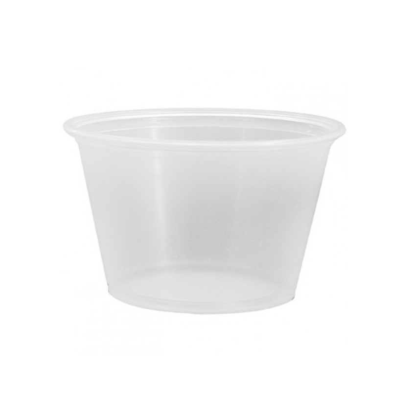 Choice 4 oz. Clear Plastic Souffle Cup / Portion Cup - 2500/Case