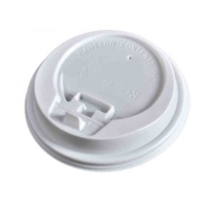 White Reclosable Lids for 8 oz Hot Cups 100/pkg