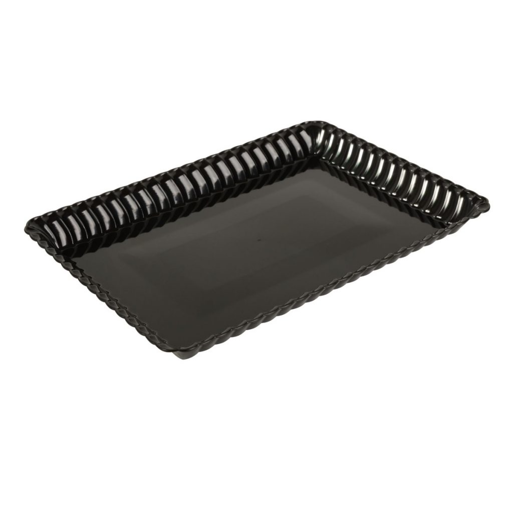 Schorin Company 9" x 13" Black Plastic Serving Tray Schorin Company