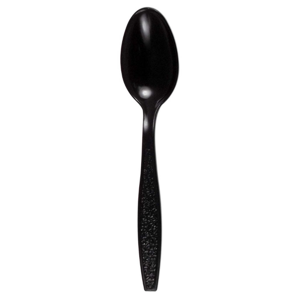 Schorin Company Extra Heavy Duty Black Plastic Spoons 1000/cs Bulk