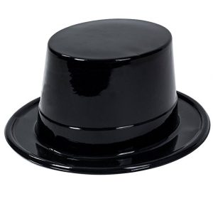 Black Plastic Top Hat